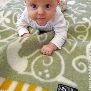 Barnfilt Lilla Snigel 100% Ull