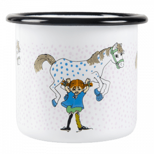 Emaljmugg Pippi och Lilla Gubben 2,5 dl