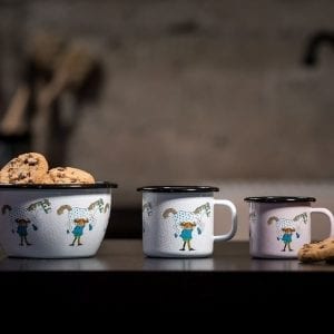 Emaljmugg Pippi och Lilla Gubben