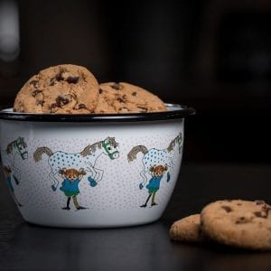 Pippi Emaljskål Pippi och Lilla Gubben