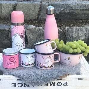 Mumin termos Love, Vattenflaska rosa, Haput lakrits och mumin