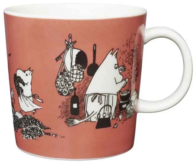 Arabia Muminmugg Mörkrosa