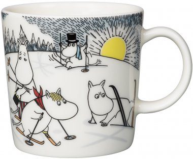 Arabia Muminmugg Skida med Herr Brisk