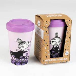 Mumin Take Away Mugg - Lilla My, Lila Blommor