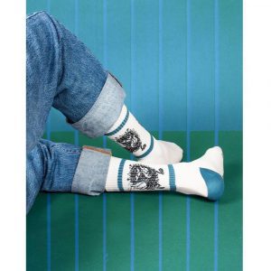 Mumin Strumpor - Stinky - Retro, Vit, Herr, storl 40-45