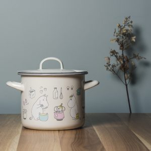 Mumin Emaljkastrull med Lock, 2,5 L - Bon Apetit