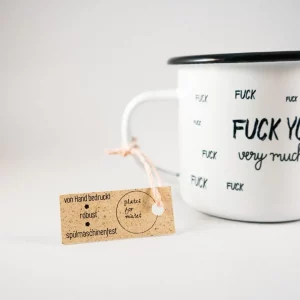 Emaljmugg - Fuck You Very Much, 350 ml