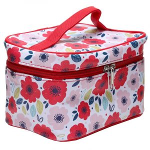 Necessär med Dragkedja och Handtag - Vallmo