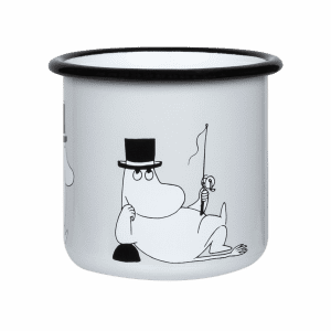 Mumin Emaljmugg - Muminpappa, Grå, 3,7 dl