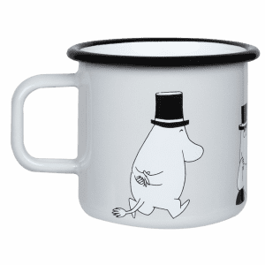 Mumin Emaljmugg - Muminpappa, Grå, 3,7 dl