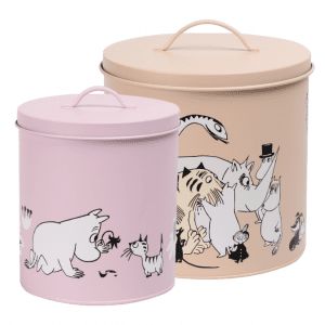 Mumin Husdjur, Mat- och Godisburkar - 2-pack (rosa & beige)