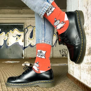 Mumin Strumpor - Lilla My Happiness, Röd - Dam, Strl. 36-42