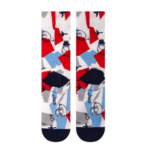 Mumin Strumpor - Mönstrad Röd och Blå