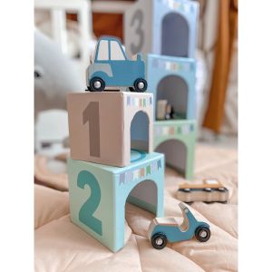 Stapelbara Klossar med Bilar - Jabadabado