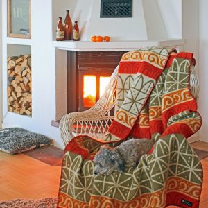 Ullfilt Uppsala, 100% Ull, Röd