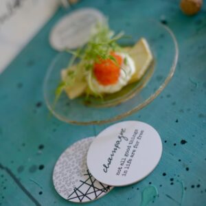 Glasunderlägg, 2-pack - Dubbelsidigt, Champagne