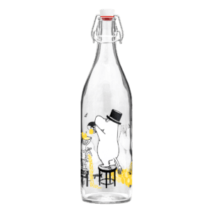 Mumin Glasflaska med Patentkork, 1 L - Frukter