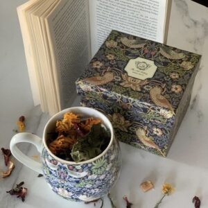 Porslinsmugg William Morris - Tekopp, Strawberry Theif, Blå