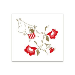 Mumin Servetter - Teaparty, Röd Blomma