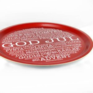Bricka, Rund - God Jul-ord