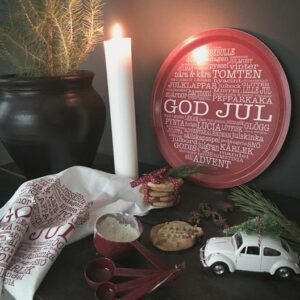 Bricka, Rund - God Jul-ord