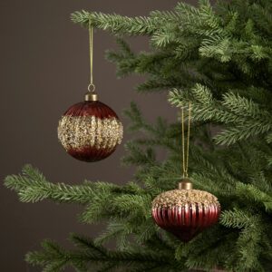 Julkula i Glas, Burgundy, Mix - 4-Pack