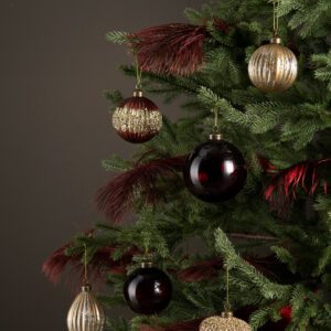 Julkula i Glas, Burgundy, Mix - 4-Pack