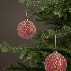 Julkula i Glas, Noble Röd - 2-Pack