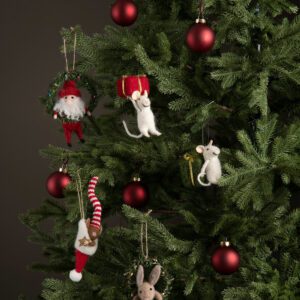 Ulldjur i Krans - Tomte & Kanin