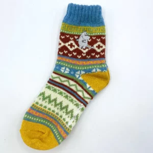 Mumin Stickade Strumpor - Fair Isle, Mumintrollet