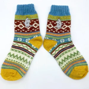 Mumin Stickade Strumpor - Fair Isle, Mumintrollet
