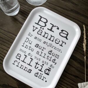 Bricka - Bra Vänner, Vit