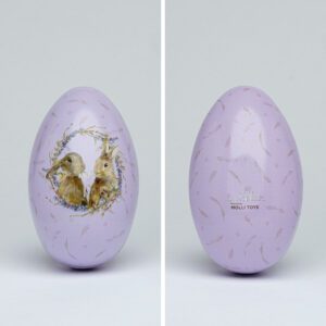 Påskägg i Plåt - Blomma, Lila, 12 cm