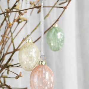 Hängande Påskägg i Glas - Målade - 6-pack