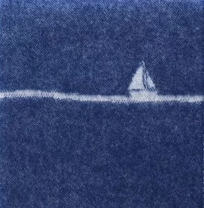 Ullpläd, Blått Hav - 100% Ull