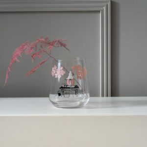 Mumin Ljuslykta/Vas, 17,5 cm - Rosor