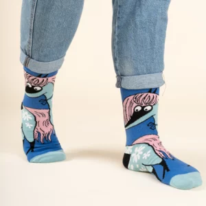 Mumin Strumpor - Blomsterhäst, Blå (flera storlekar)