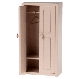 Garderob i Trä med Galgar - Rosa - Maiileg