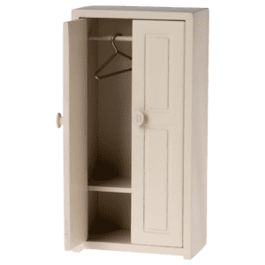 Maileg Garderob i Trä med Galgar - Vit - Maileg