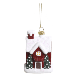 Hängande Juldekoration - Snöklätt hus