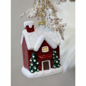 Hängande Juldekoration - Snöklätt hus