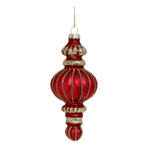 Julkula i Glas - Ornament, Röd