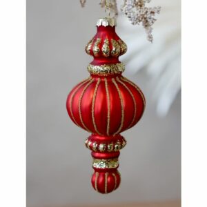 Julkula i Glas - Ornament, Röd