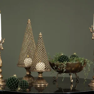 Julkula i Glas - Velvet - Grön, 10 cm