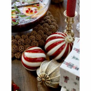 Julkula i Glas - Vintage Randig