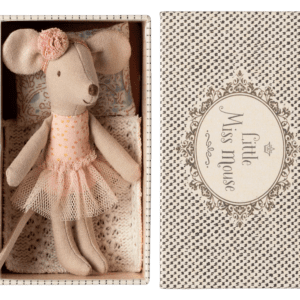 Lillasyster Dansmus med Säng - Maileg