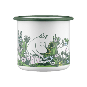 Mumin Emaljmugg – I Trädgården, 3,7 dl