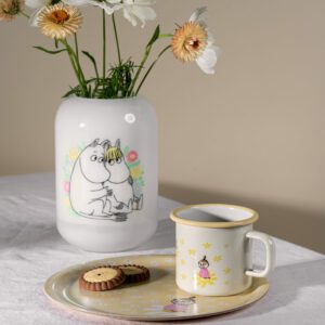 Mumin Emaljmugg – Lilla My - Blommor, 3,7 dl