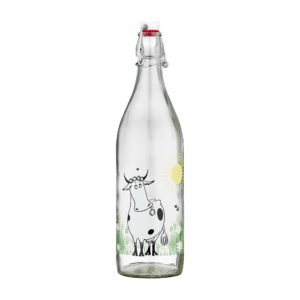 Mumin Glasflaska med Patentkork, 1 L – Ängen
