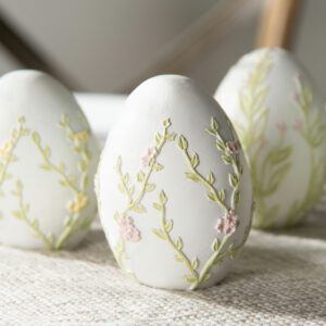 Dekorationsägg - Blomster - Rosa - 2-pack